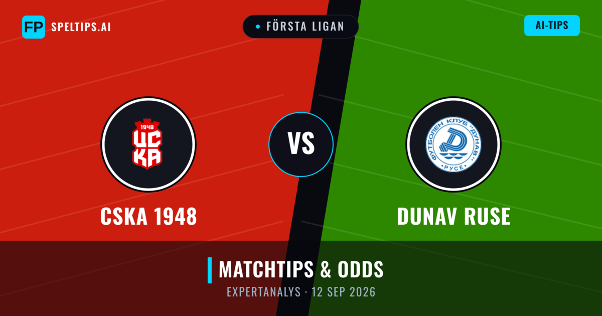 CSKA 1948 vs Dunav Ruse — matchtips och förhandstitt