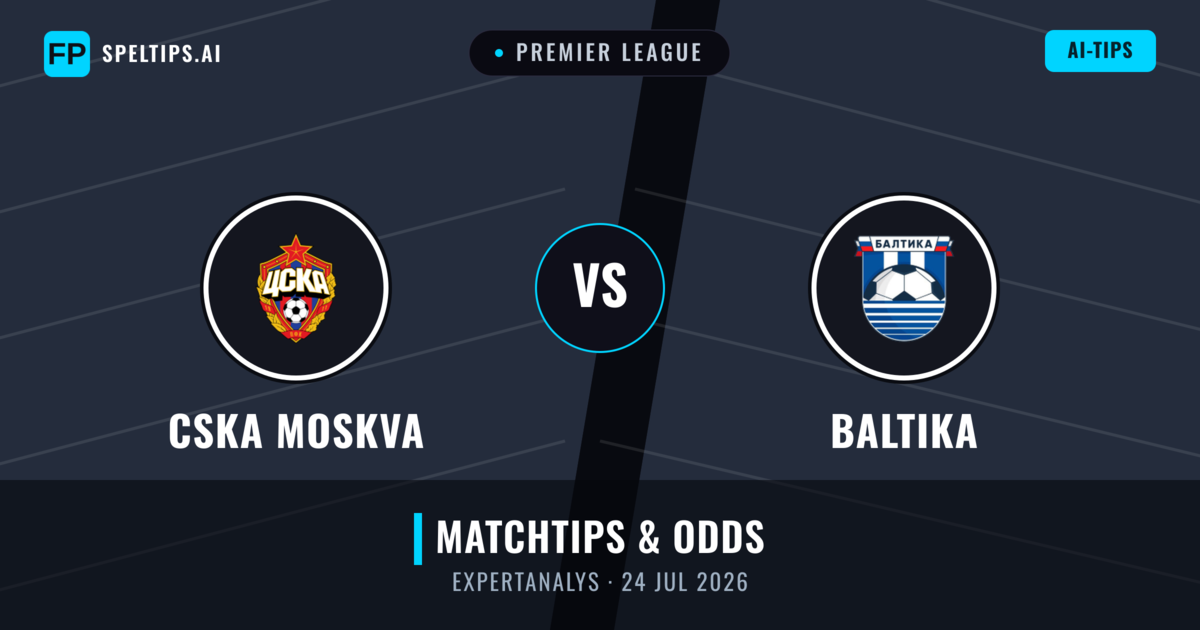 CSKA Moskva vs Baltika — matchtips och förhandstitt