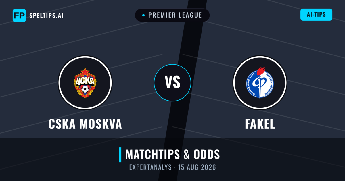 CSKA Moskva vs Fakel — matchtips och förhandstitt