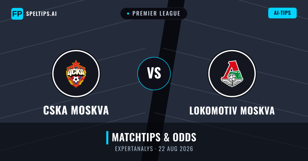 CSKA Moskva vs Lokomotiv Moskva — matchtips och förhandstitt