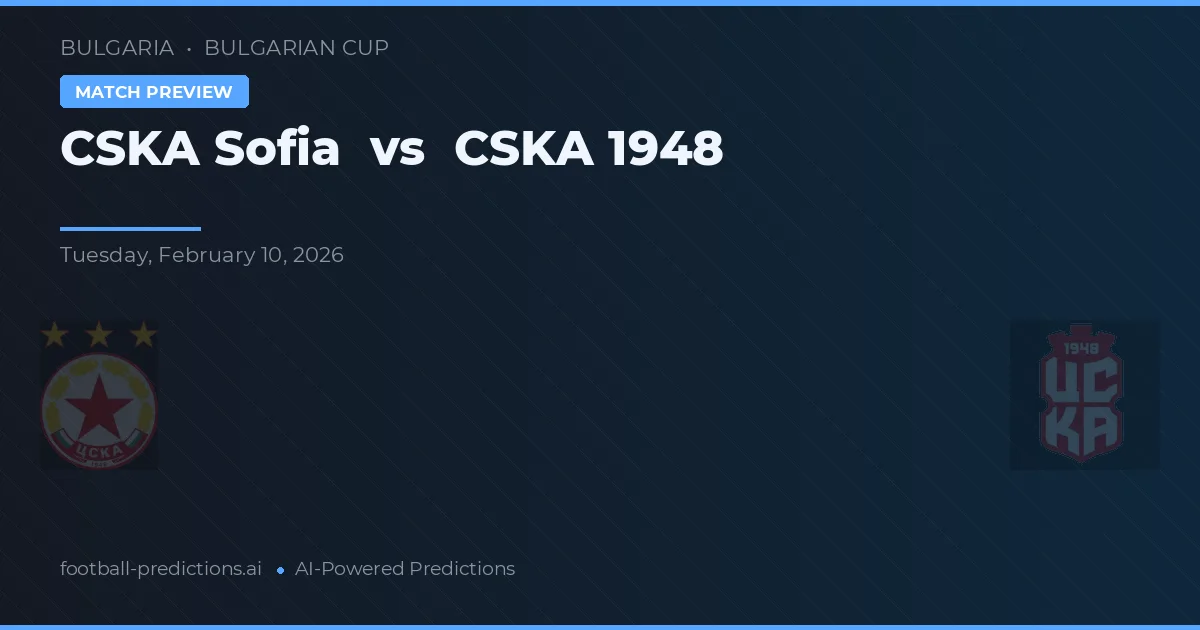 CSKA Sofia vs CSKA 1948 — matchtips och förhandstitt