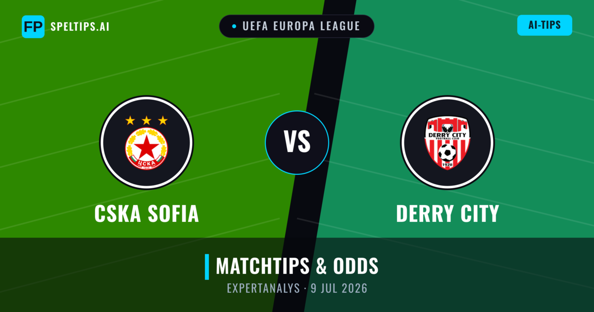 CSKA Sofia vs Derry City — matchtips och förhandstitt