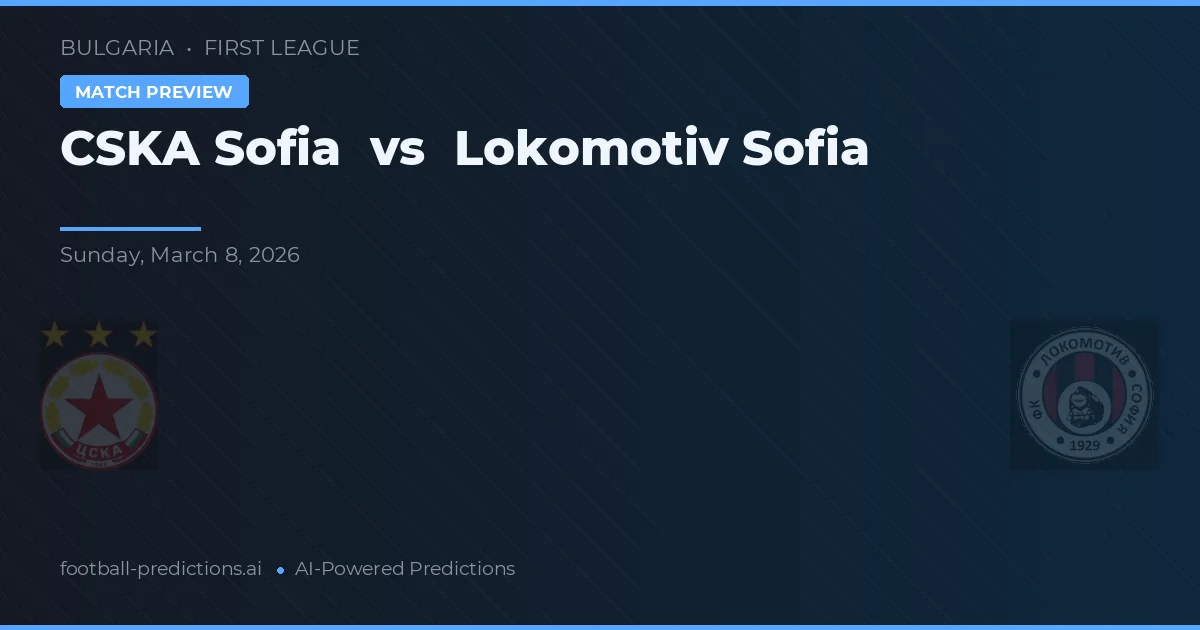 CSKA Sofia vs Lokomotiv Sofia — matchtips och förhandstitt