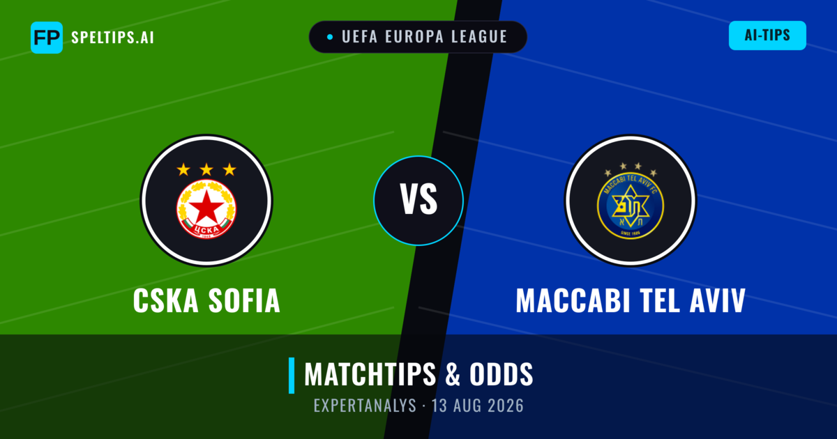 CSKA Sofia vs Maccabi Tel Aviv — matchtips och förhandstitt