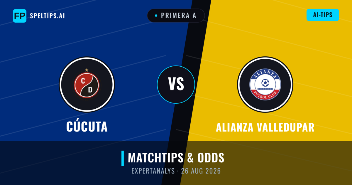 Cúcuta vs Alianza Valledupar — matchtips och förhandstitt
