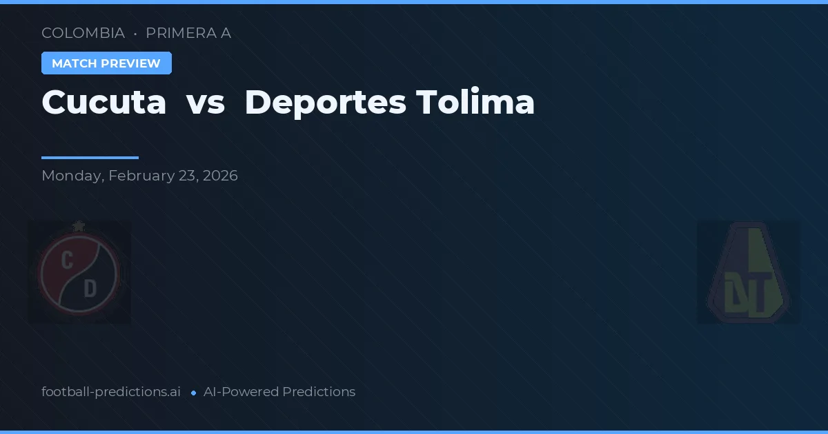 Cúcuta vs Deportes Tolima — matchtips och förhandstitt