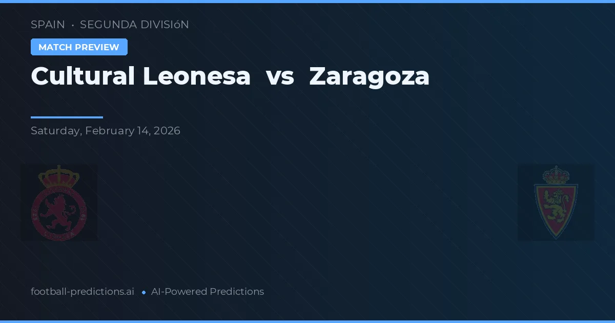 Cultural Leonesa vs Zaragoza — matchtips och förhandstitt