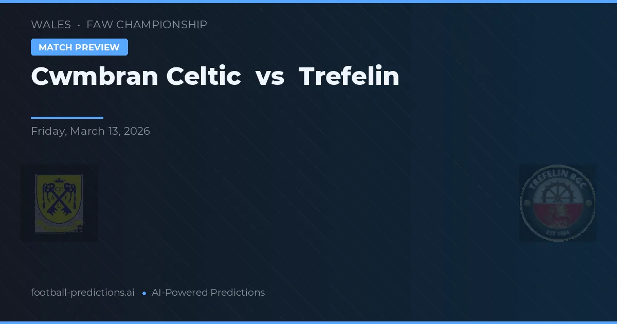 Cwmbran Celtic vs Trefelin — matchtips och förhandstitt