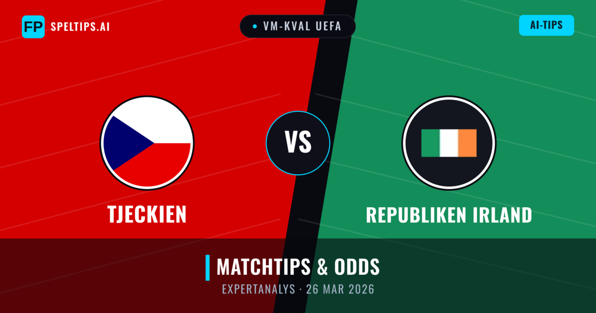 Tjeckien vs Republiken Irland — matchtips och förhandstitt