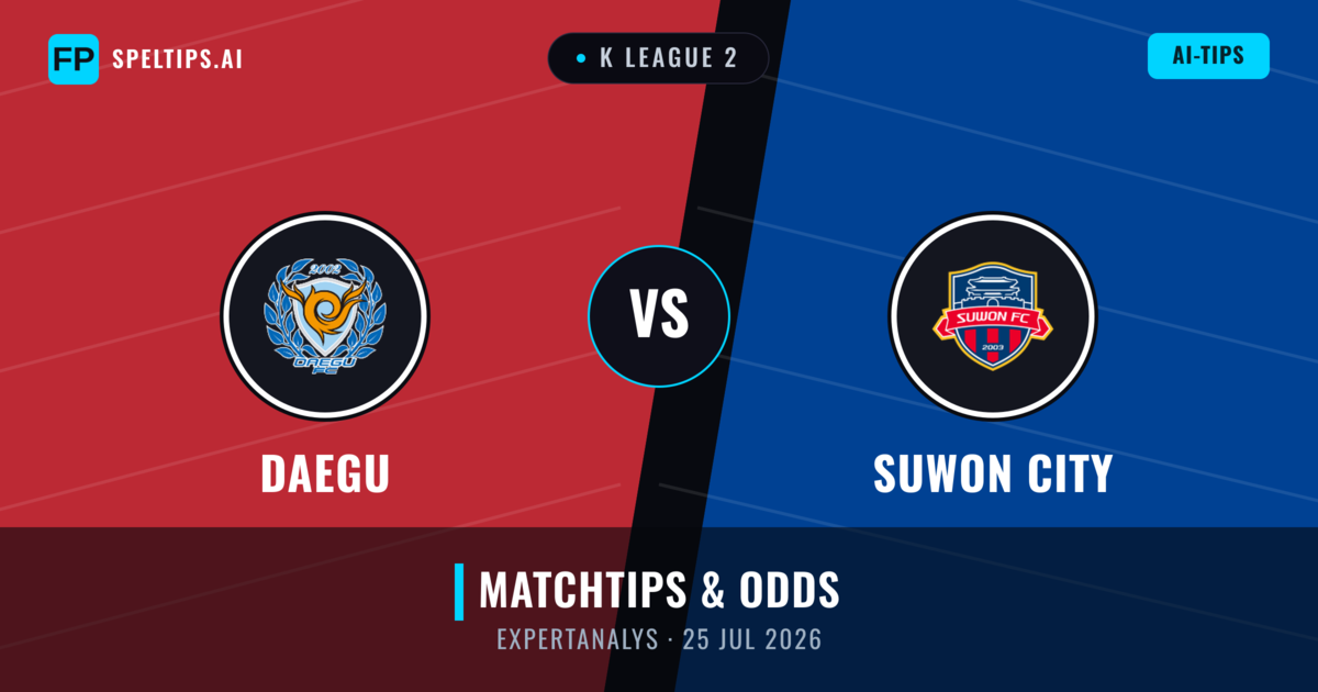 Daegu vs Suwon City — matchtips och förhandstitt