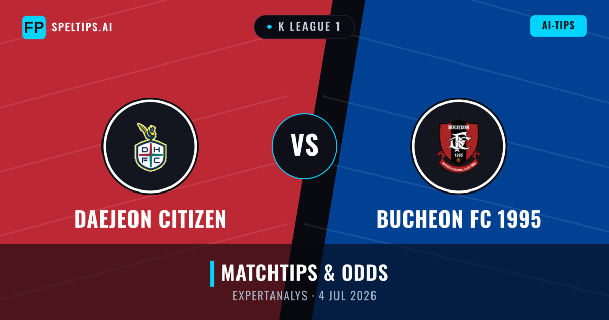 Daejeon Citizen vs Bucheon FC 1995 — matchtips och förhandstitt