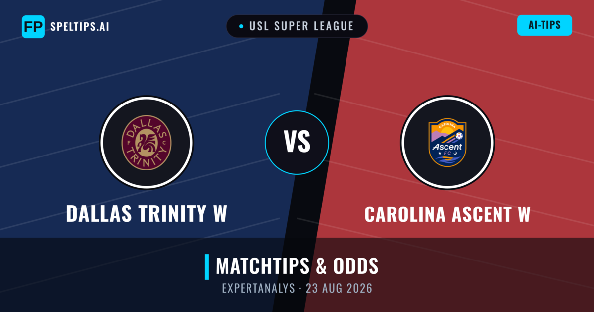 Dallas Trinity W vs Carolina Ascent W — matchtips och förhandstitt