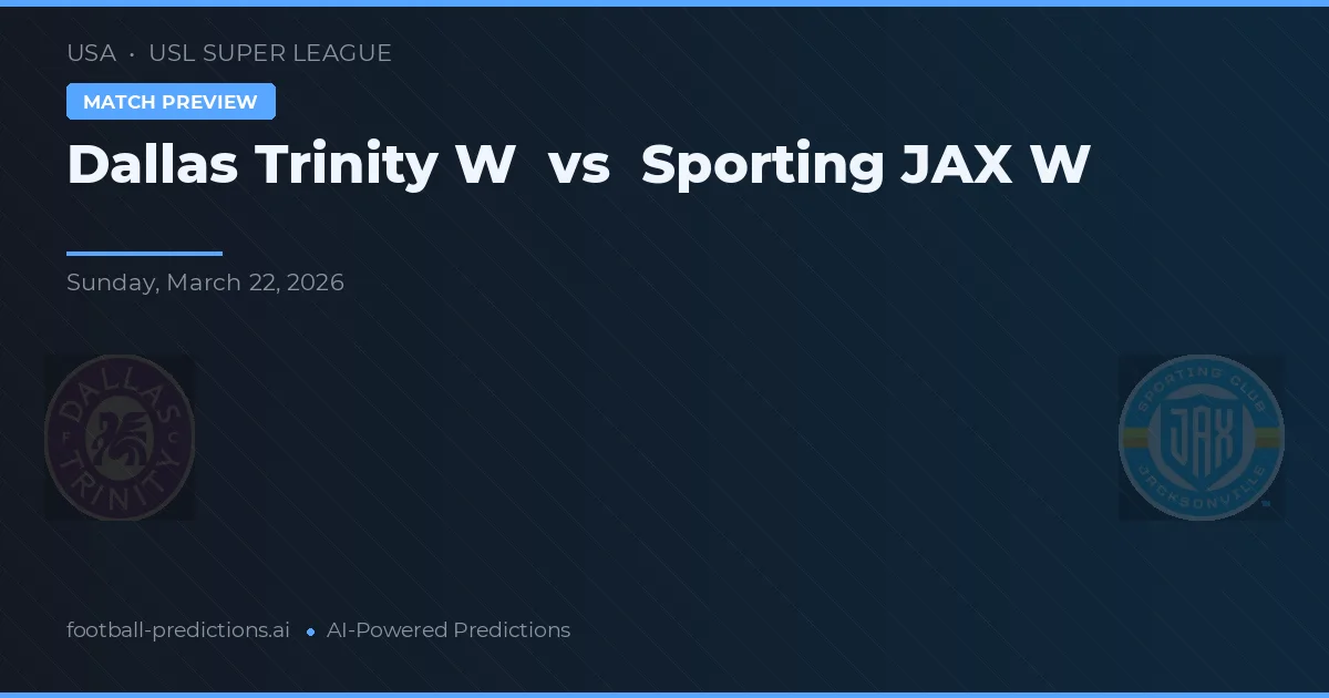 Dallas Trinity W vs Sporting JAX W — matchtips och förhandstitt