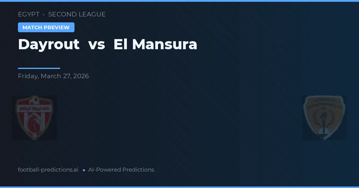 Dayrout vs El Mansura — matchtips och förhandstitt