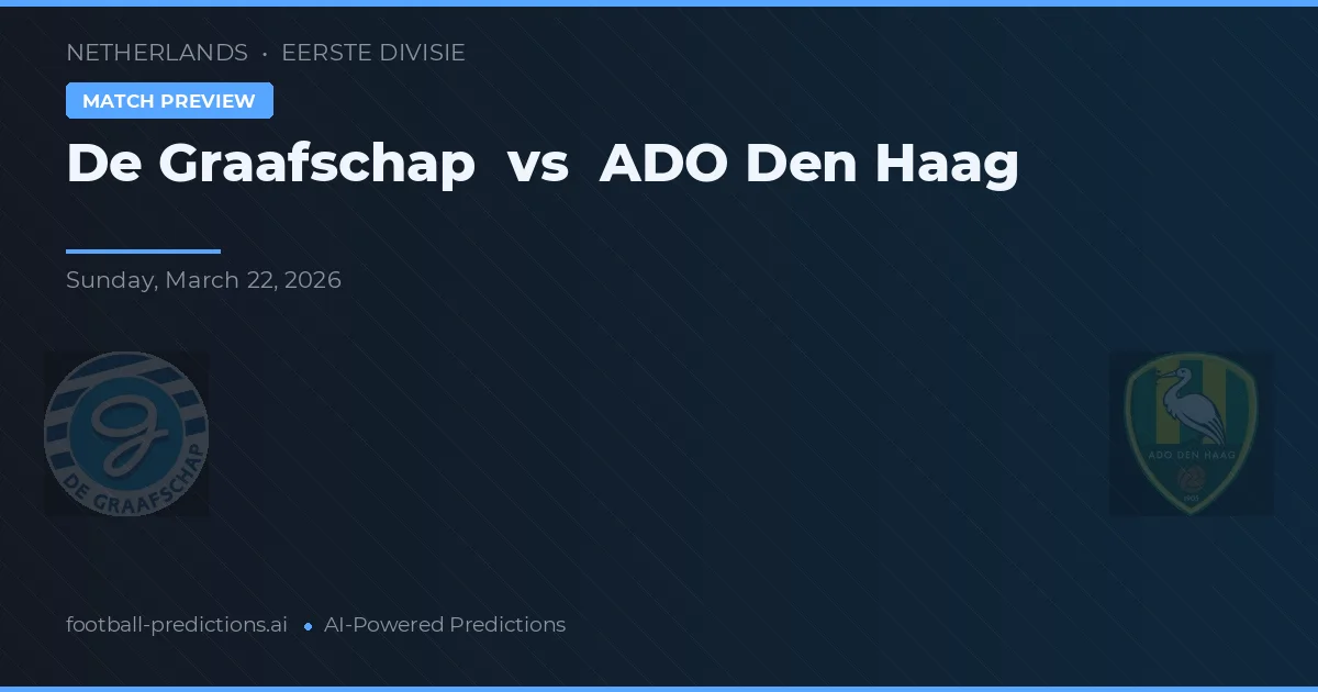 De Graafschap vs AFC Den Haag — matchtips och förhandstitt