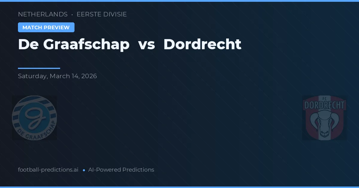 De Graafschap vs Dordrecht — matchtips och förhandstitt