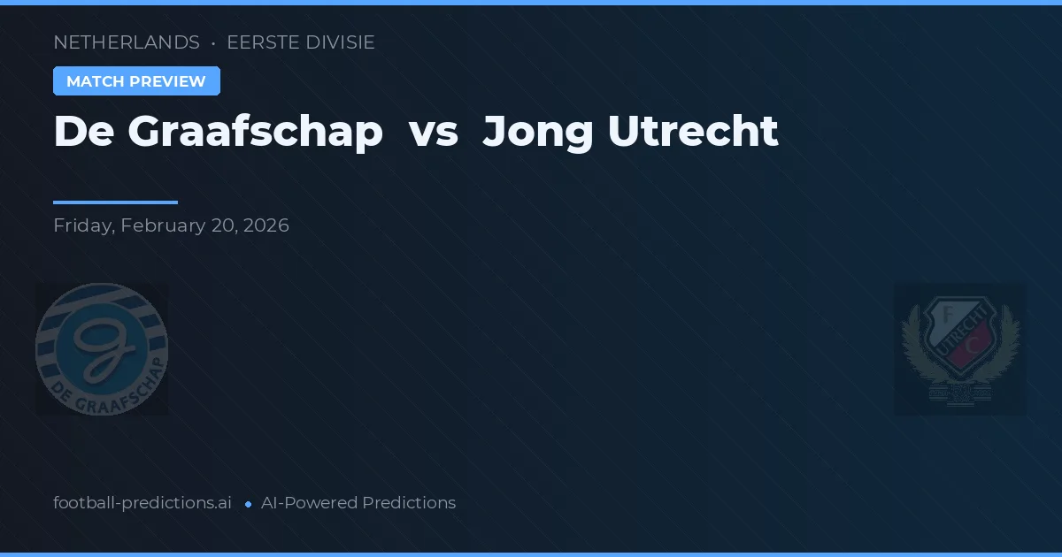 De Graafschap vs Jong Utrecht — matchtips och förhandstitt