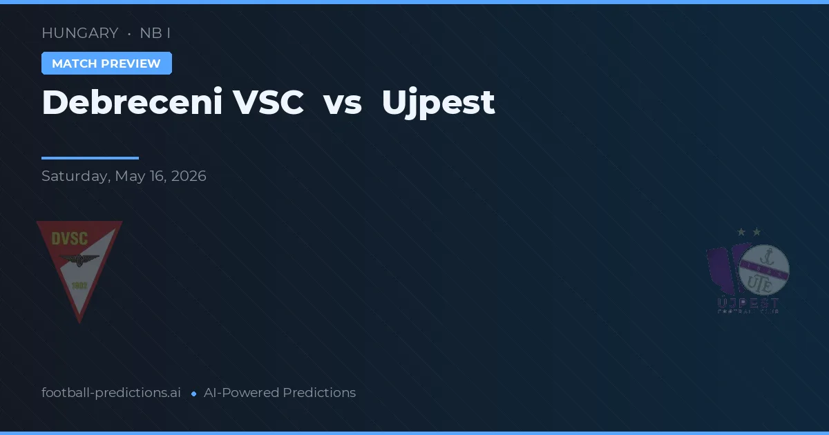 Debreceni VSC vs Ujpest — matchtips och förhandstitt