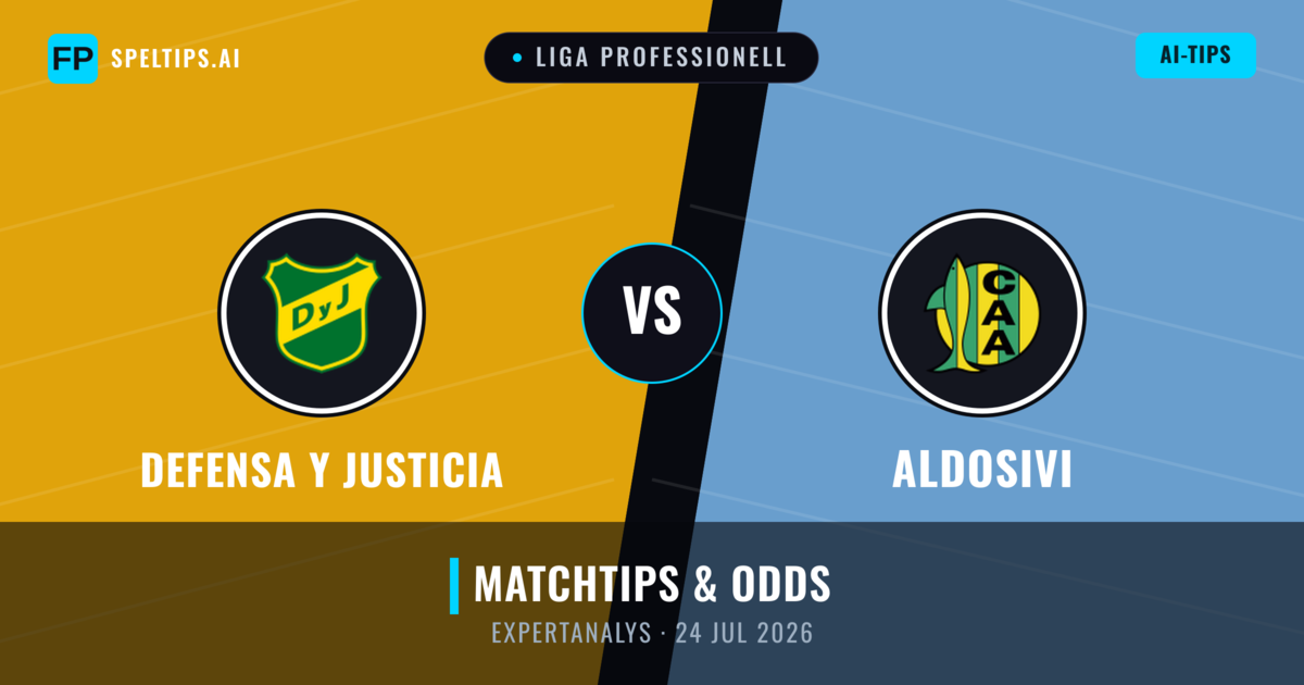 Defensa y Justicia vs Aldosivi — matchtips och förhandstitt