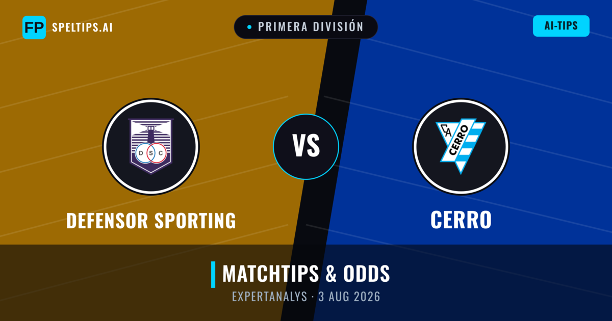 Defensor Sporting vs Cerro — matchtips och förhandstitt