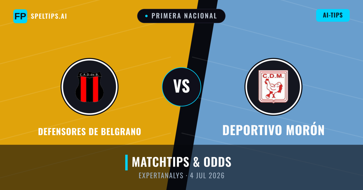 Defensores de Belgrano vs Deportivo Morón — matchtips och förhandstitt
