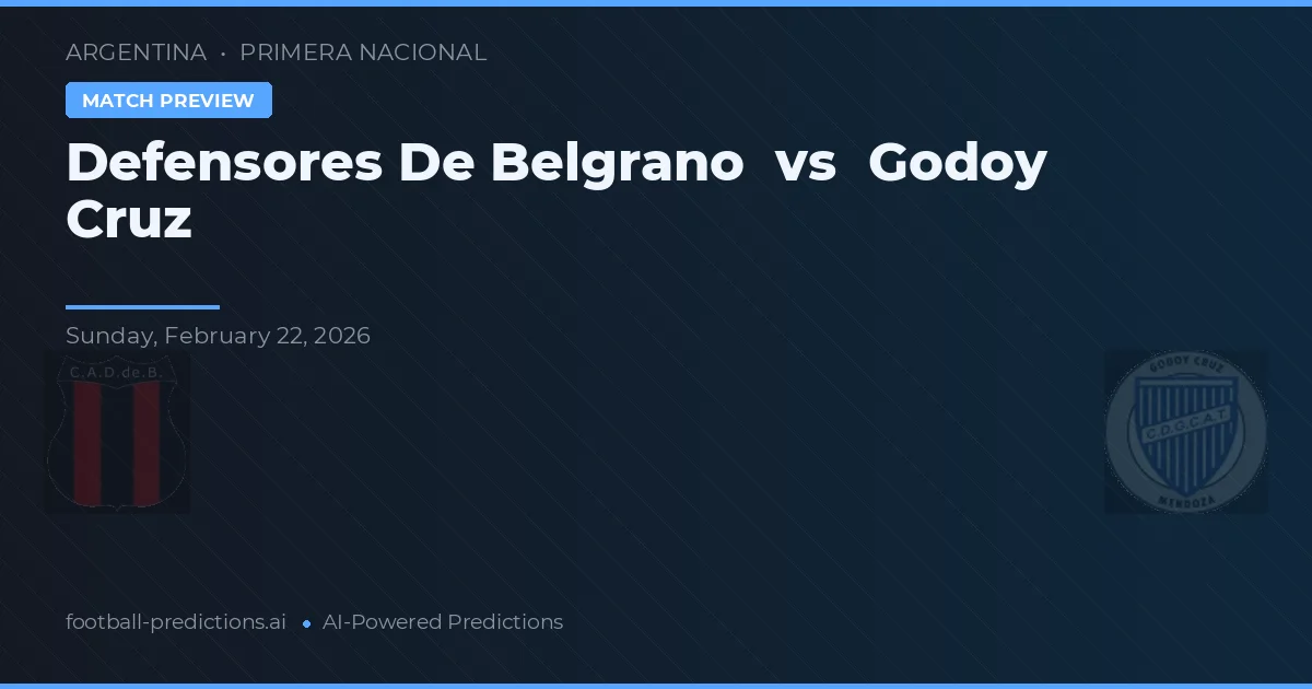 Defensores de Belgrano vs Godoy Cruz — matchtips och förhandstitt