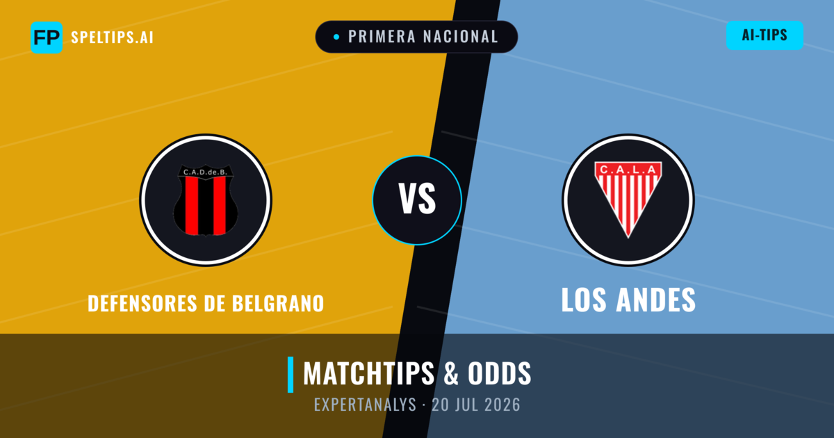 Defensores de Belgrano vs Los Andes — matchtips och förhandstitt