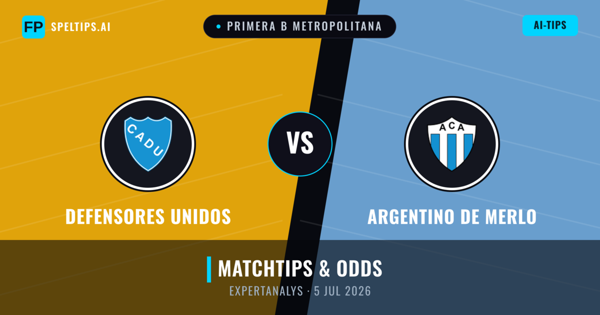 Defensores Unidos vs Argentino de Merlo — matchtips och förhandstitt