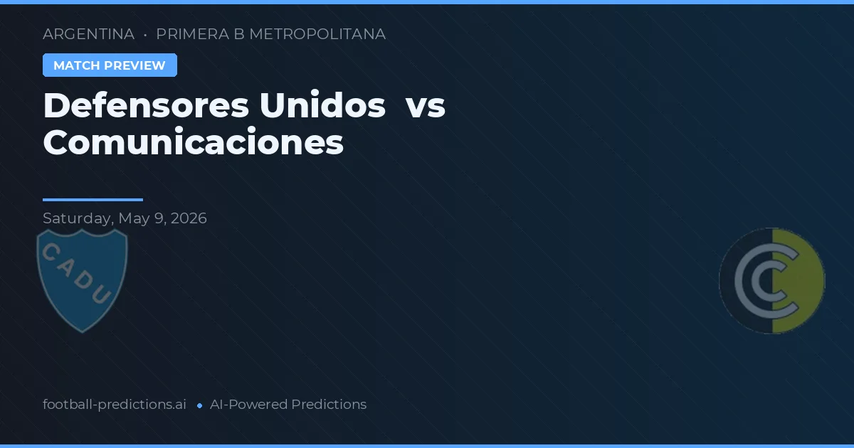Defensores Unidos vs Comunicaciones — matchtips och förhandstitt