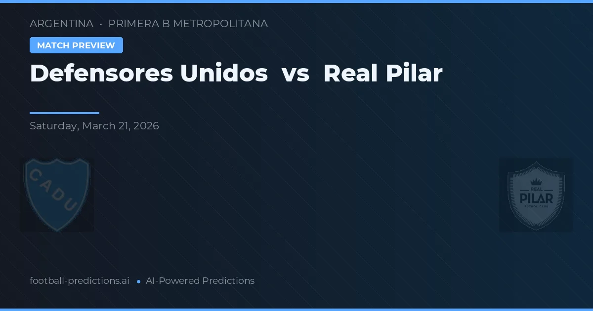 Defensores Unidos vs Real Pilar — matchtips och förhandstitt