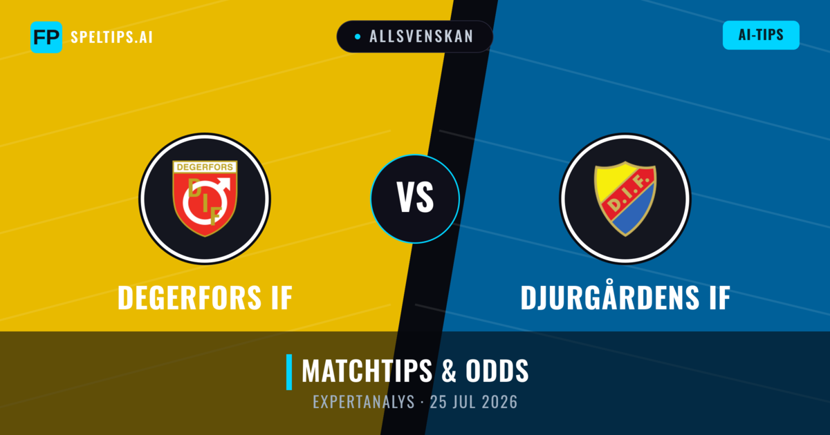 Degerfors IF vs Djurgårdens IF — matchtips och förhandstitt