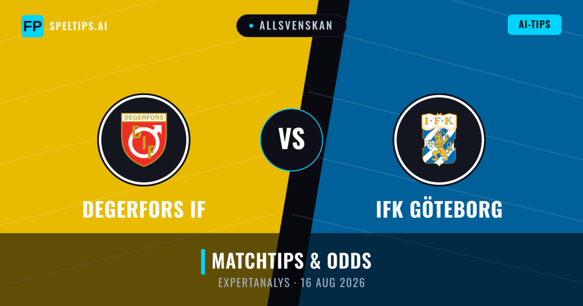 Degerfors IF vs IFK Göteborg — matchtips och förhandstitt