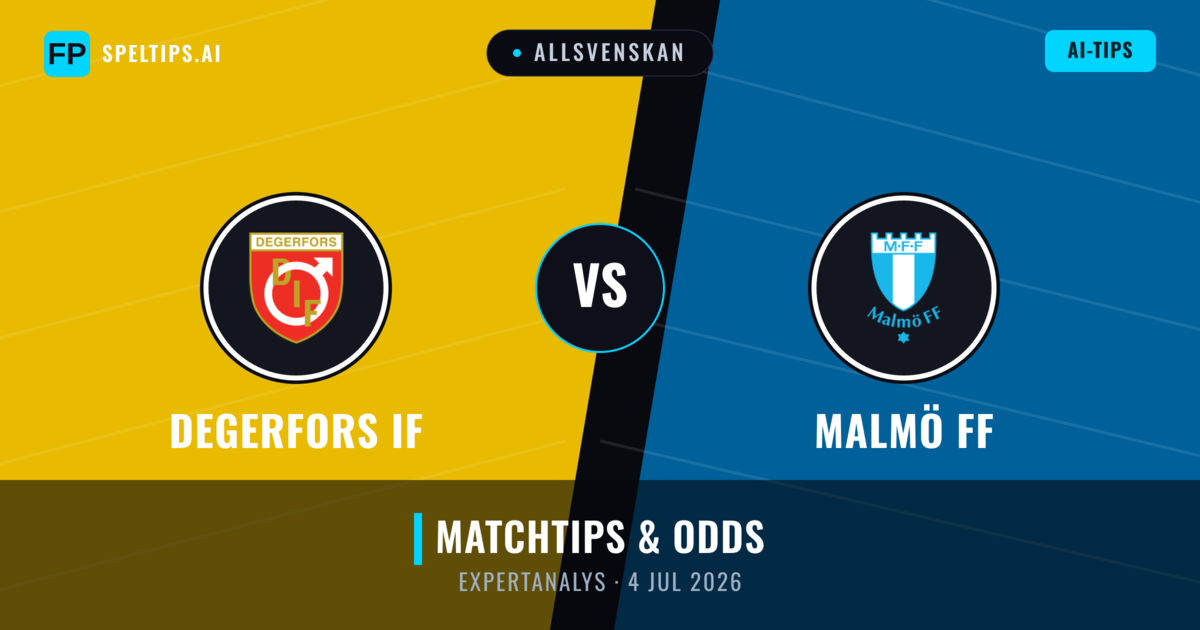 Degerfors IF vs Malmö FF — matchtips och förhandstitt