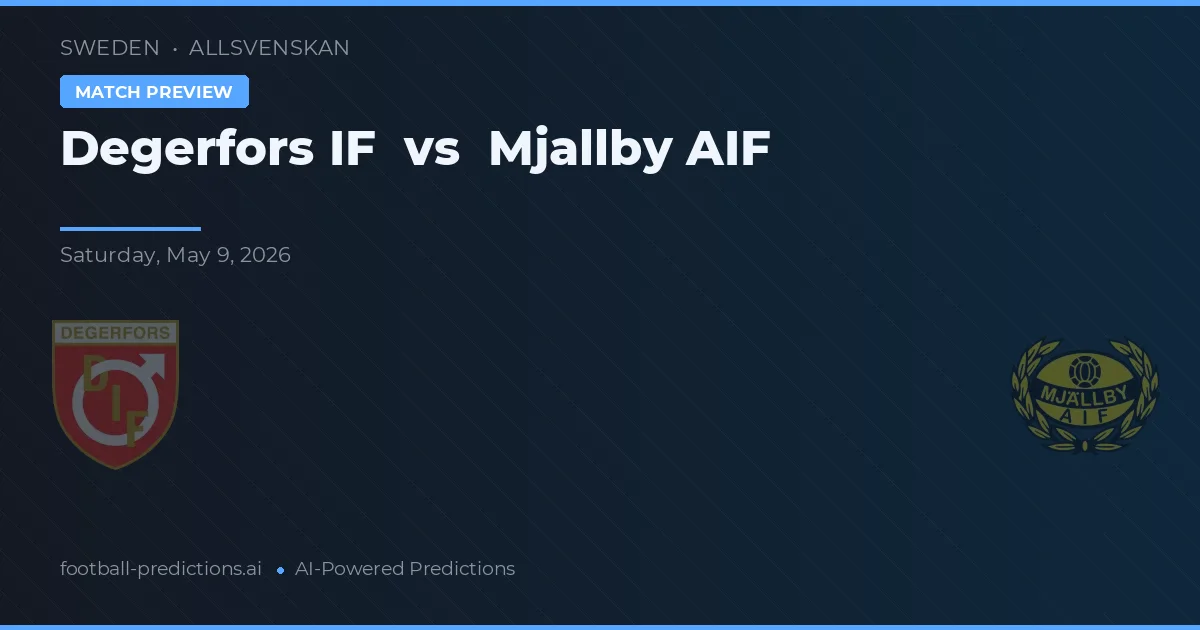 Degerfors IF vs Mjällby AIF — matchtips och förhandstitt