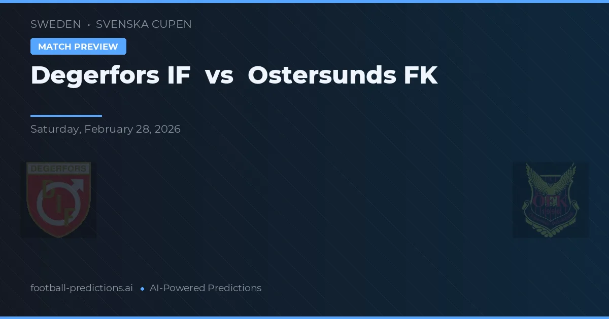 Degerfors IF vs Östersunds FK — matchtips och förhandstitt