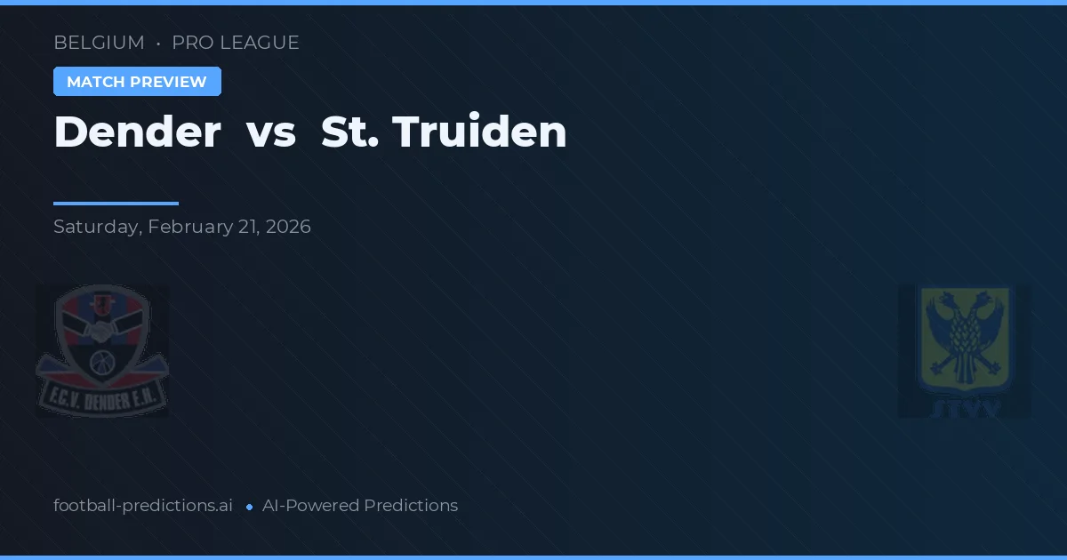 Dender vs St. Truiden — matchtips och förhandstitt