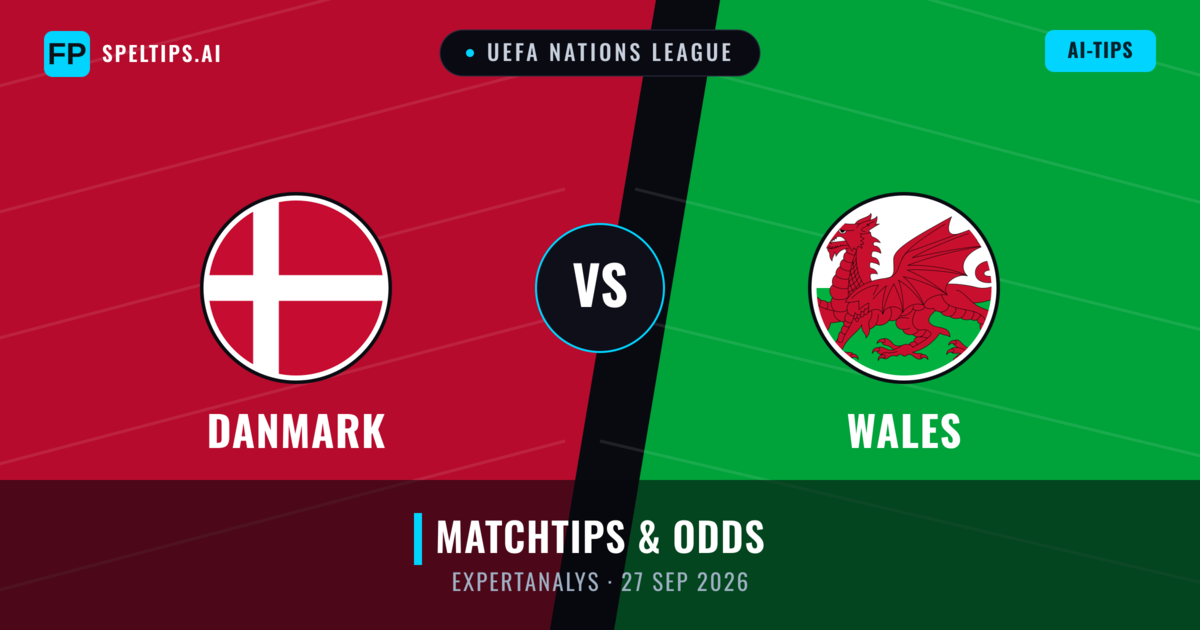 Danmark vs Wales — matchtips och förhandstitt