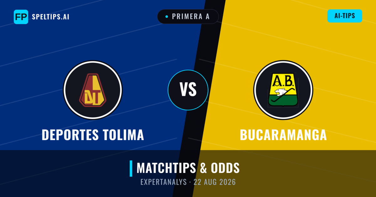Deportes Tolima vs Bucaramanga — matchtips och förhandstitt