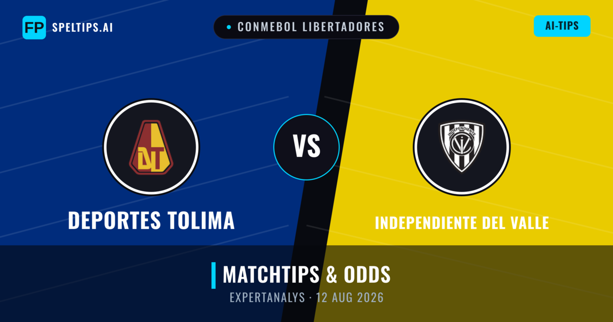Deportes Tolima vs Independiente del Valle — matchtips och förhandstitt