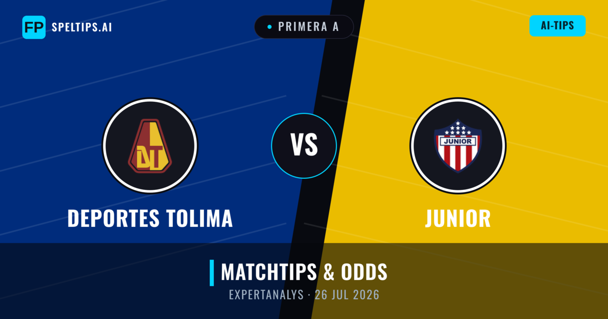Deportes Tolima vs Junior — matchtips och förhandstitt
