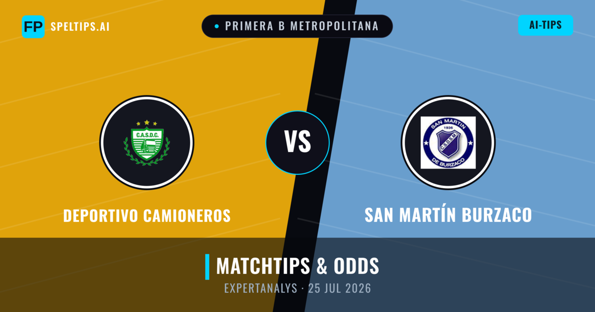 Deportivo Camioneros vs San Martín Burzaco — matchtips och förhandstitt