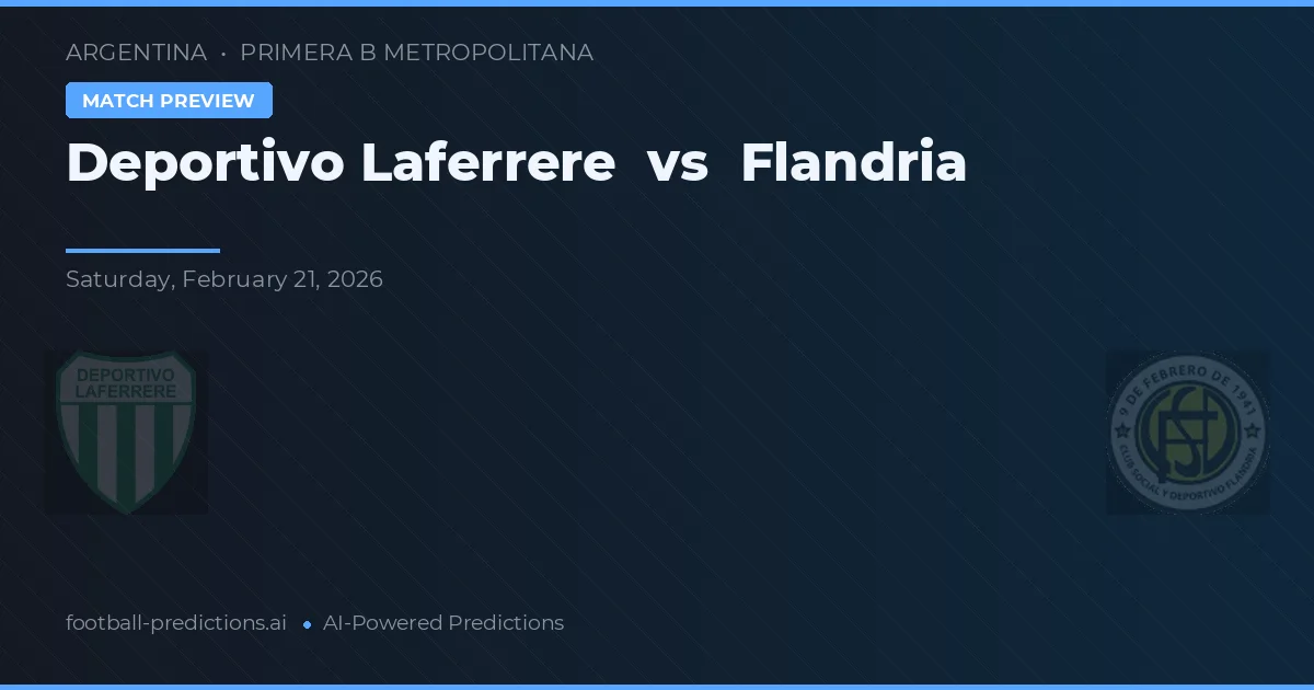 Deportivo Laferrere vs Flandria — matchtips och förhandstitt
