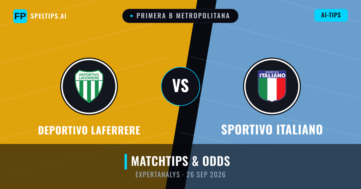 Deportivo Laferrere vs Sportivo Italiano — matchtips och förhandstitt