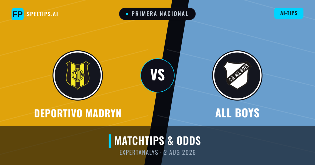 Deportivo Madryn vs All Boys — matchtips och förhandstitt