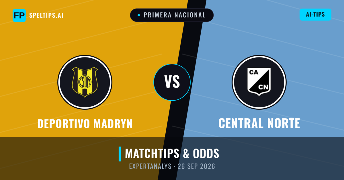 Deportivo Madryn vs Central Norte — matchtips och förhandstitt