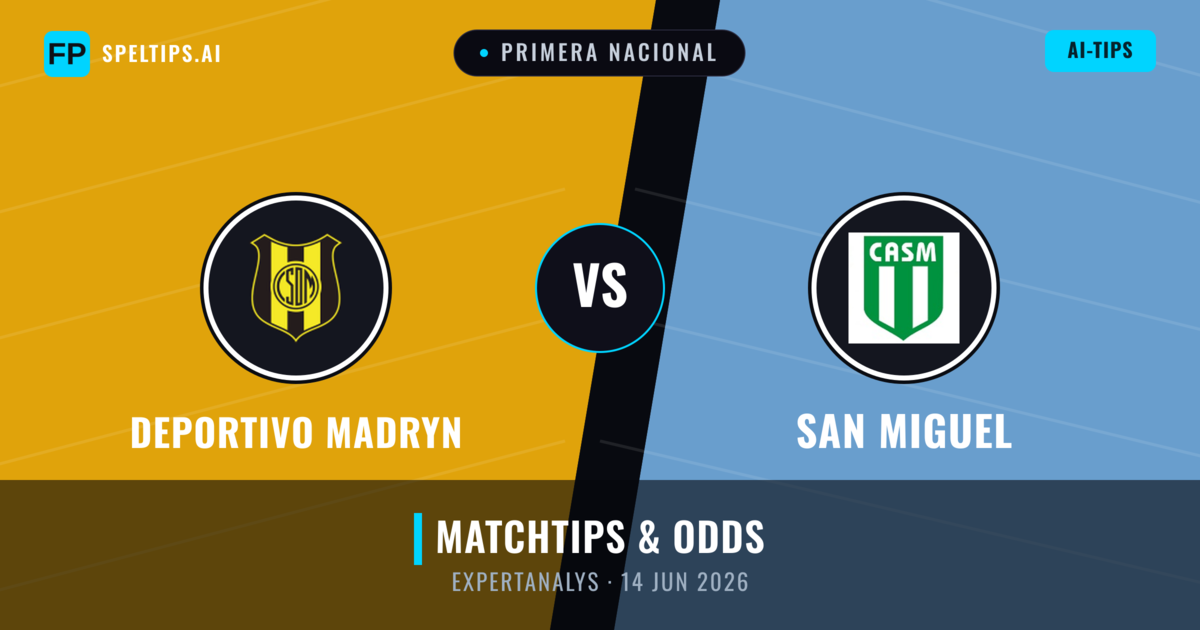 Deportivo Madryn vs San Miguel — matchtips och förhandstitt