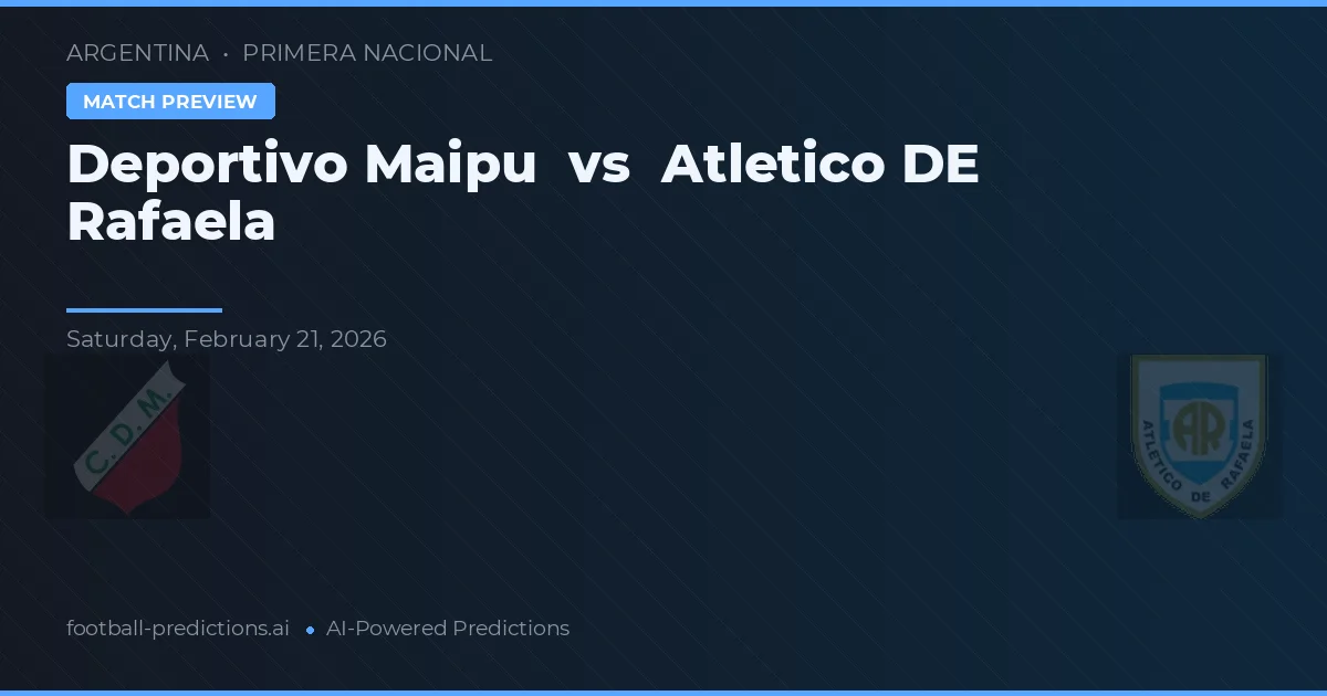Deportivo Maipu vs Atlético de Rafaela — matchtips och förhandstitt