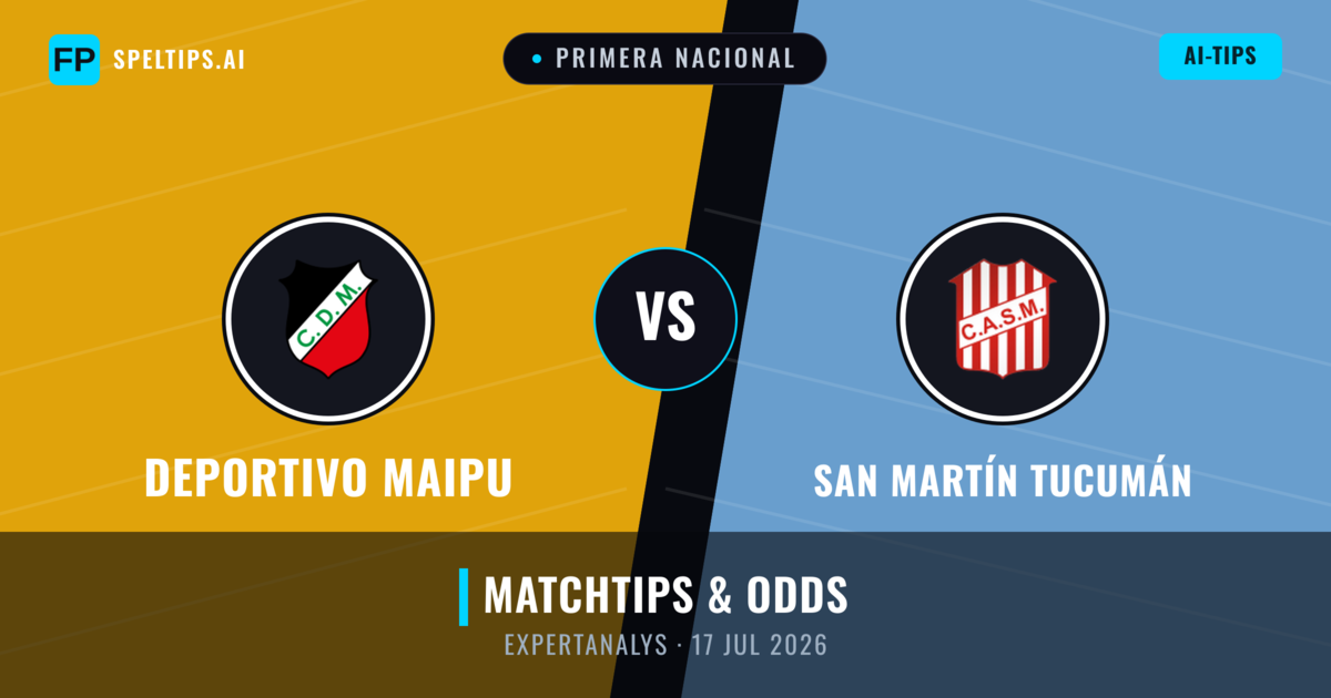 Deportivo Maipu vs San Martín Tucumán — matchtips och förhandstitt
