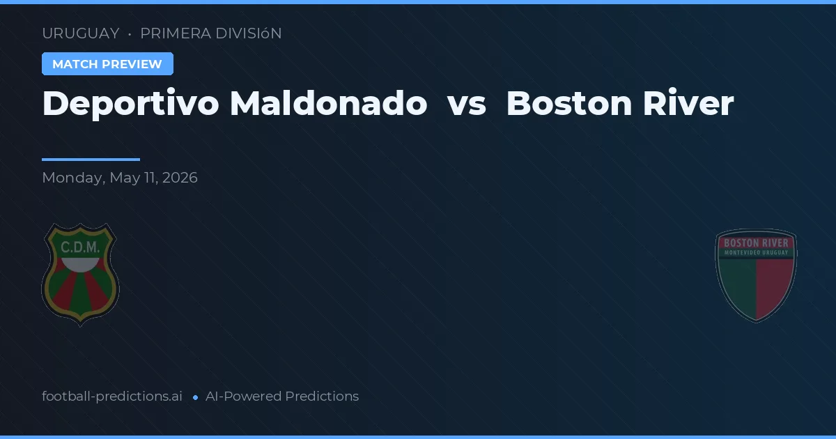 Deportivo Maldonado vs Boston River — matchtips och förhandstitt