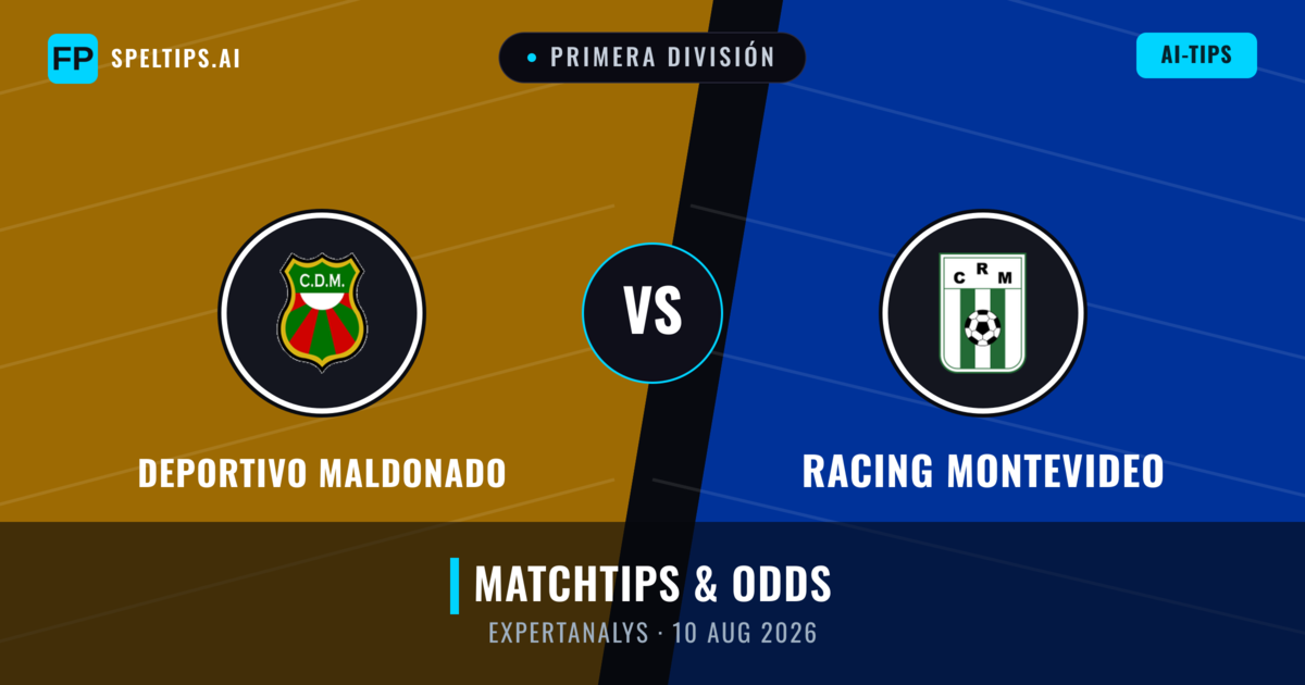 Deportivo Maldonado vs Racing Montevideo — matchtips och förhandstitt